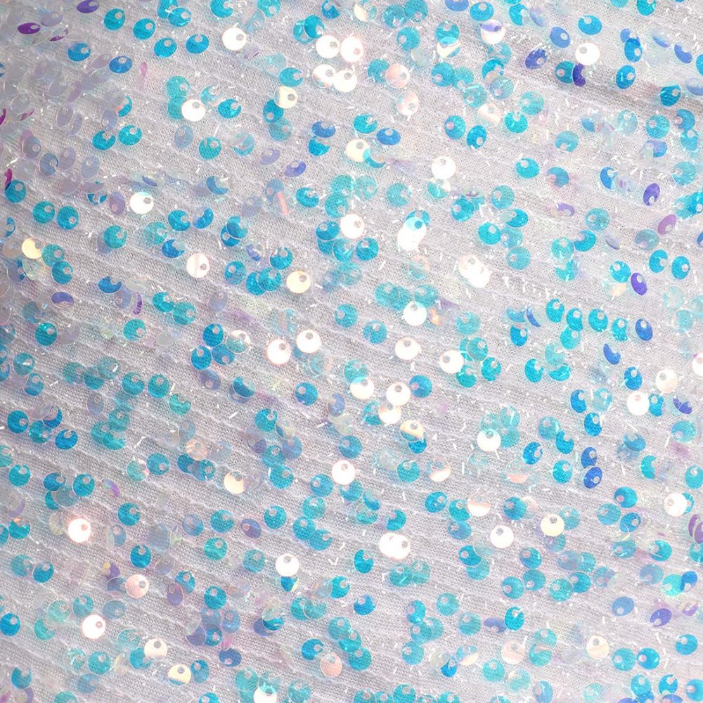 Nwt Sparkle More White Iridescent Sequin Bodycon … - image 5